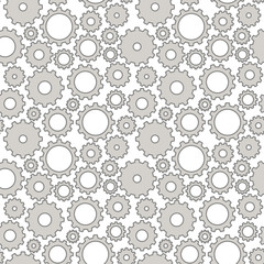 Gear seamless pattern background vector. Technology and mechanical design