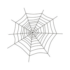 Obraz premium Spider web or cobweb. Vector illustration of cobweb. Vector illustration