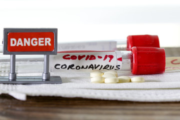 Coronavirus alias COVID -19 on blood tube