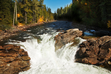 Low falls on fast northern river