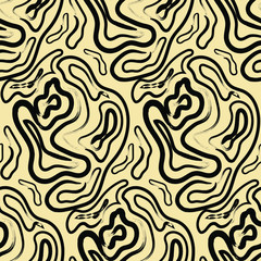 Grunge brush stroke seamless pattern. abstract inky background. 