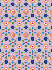 seamless floral pattern with bright colors. Ideal concept for wallpaper or wraping paper