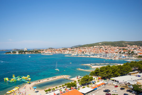 View of historical town Vodice in Croatia