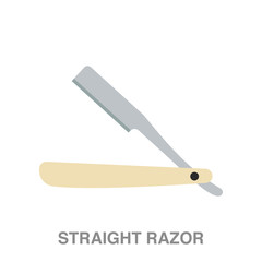 straight razor flat icon on white transparent background. You can be used black ant icon for several purposes.	