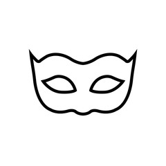 Mask line icon, logo isolated on white background
