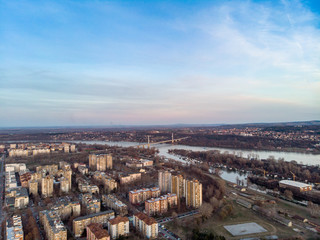 aerial view of Novi Sad