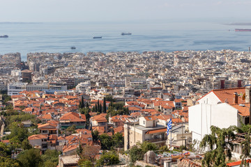 Panorama of city of Thessaloniki,  Greece