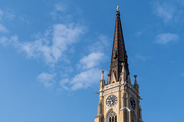 Fototapeta na wymiar cathedral tower at Novi Sad