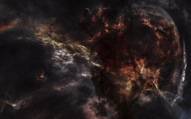 Beautiful cosmic landscape. Nebulae in deep space. Science fiction. Elements of this image...