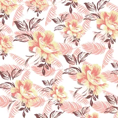Tuinposter Fashionable pattern in small flowers. Floral background for textiles © ESN design