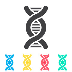 Fototapeta premium Dna molecule multi color icon set. Simple glyph, flat vector of medical icons for ui and ux, website or mobile application