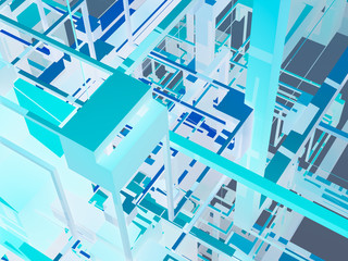 surreal futuristic digital 3d design art abstract background fractal illustration for meditation and decoration wallpaper