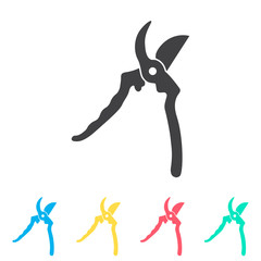 Clippers plants multi color icon set. Simple glyph, flat vector of spring icons for ui and ux, website or mobile application