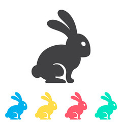 Hare multi color icon set. Simple glyph, flat vector of spring icons for ui and ux, website or mobile application