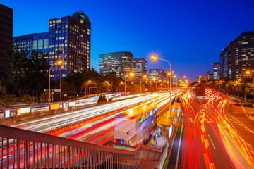 Obraz premium The night view of the city landscape in Beijing