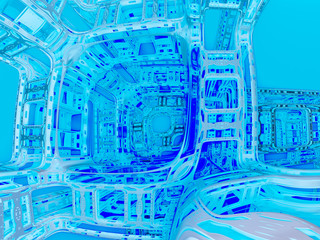 surreal futuristic digital 3d design art abstract background fractal illustration for meditation and decoration wallpaper