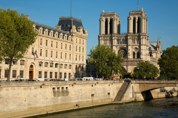 Cathedrale Notre dame de Paris in Paris in France