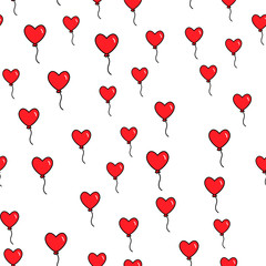 Fototapeta na wymiar Hearts pattern on a background