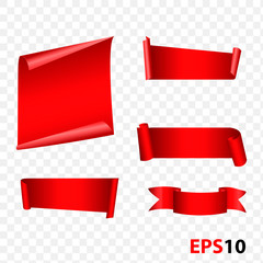 Banner badge ribbon set