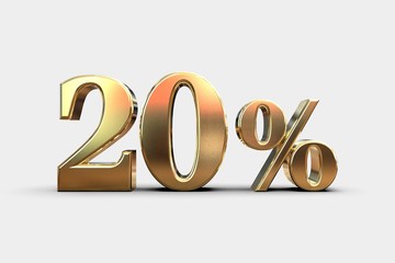 Special Offer Gold 20% Off Discount Tag Percentages Up Sticker