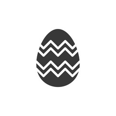 Easter egg. Isolated icon. Glyph vector illustration