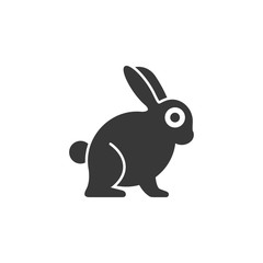 Rabbit. Isolated icon. Animal vector illustration