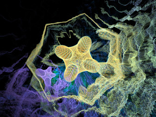 surreal futuristic digital 3d design art abstract background fractal illustration for meditation and decoration wallpaper