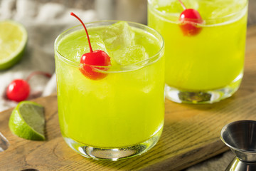 Homemade Green Melon Midori Sour