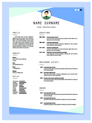 best resume template vector design for job application