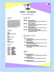 best resume template vector design for job application