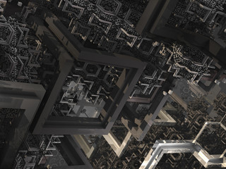 surreal futuristic digital 3d design art abstract background fractal illustration for meditation and decoration wallpaper