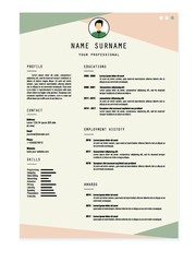 best resume template vector design for job application