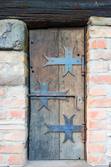 Antique wooden loading door