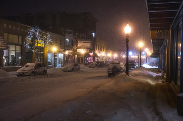 Snowfall at Marquette, Michigan