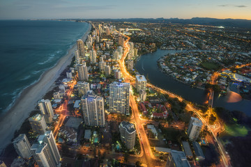 Gold Coat Skyline in Queensland, Australia  © Viktor Posnov