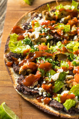 Homemade Big Tostada with Chicken