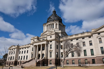 South Dakota state capitol building facade view