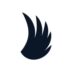 Isolated wing silhouette style icon vector design