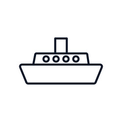 Isolated ship vehicle line style icon vector design