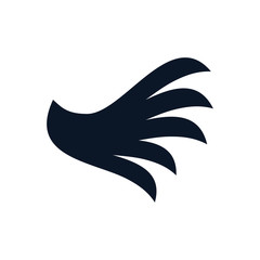 Isolated wing silhouette style icon vector design