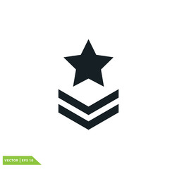 Military rank icon vector logo template