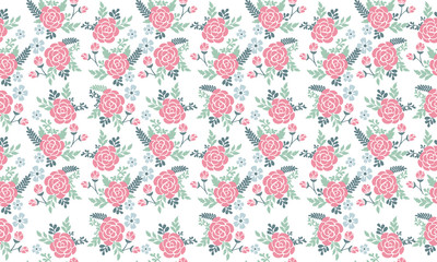 Floral pattern background for spring, with leaf and floral modern design.