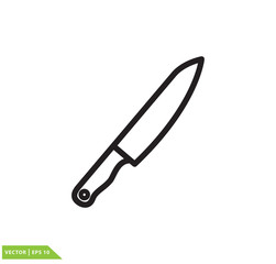 Knife icon vector logo design template