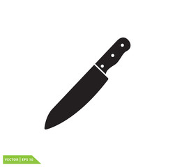 Knife icon vector logo design template