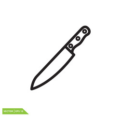 Knife icon vector logo design template