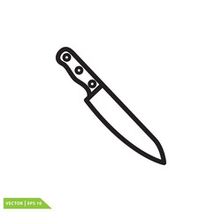Knife icon vector logo design template