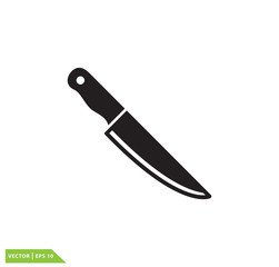 Knife icon vector logo design template