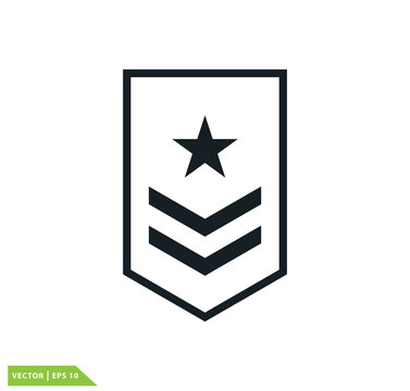 Military rank icon vector logo template
