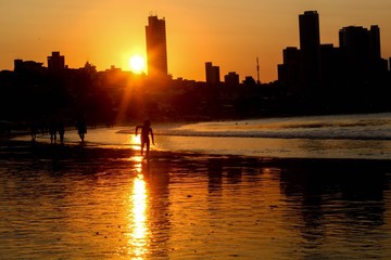 Fototapeta premium skyline at sunset