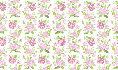 Floral pattern background for spring, with leaf and floral modern design.